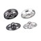 120 Sets Sew-on Snap Buttons Metal Snaps Fasteners Press Studs Buttons for Sewing, 8 mm and 10 mm,Black and Silver